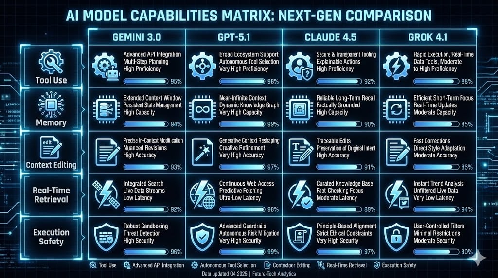 AI Model Capabilities matrix