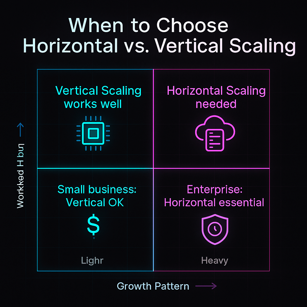 When to choose Horizontal vs vertical scaling