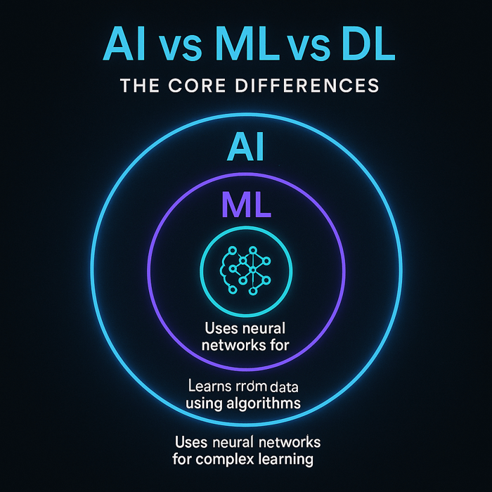 AI vs ML vs DL