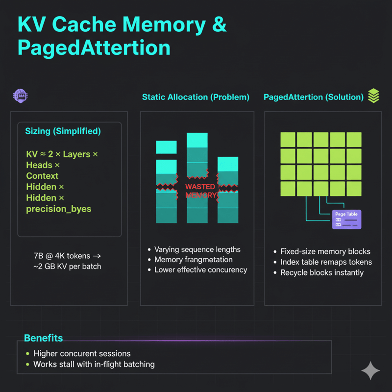KV Cache Memory Footprint & PagedAttention