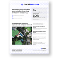 Solution brief cover of federal law enforcement solutions by Clarifai