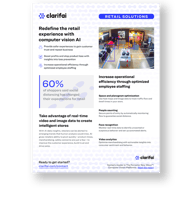 Solution brief cover of retail brick & mortar solutions by Clarifai